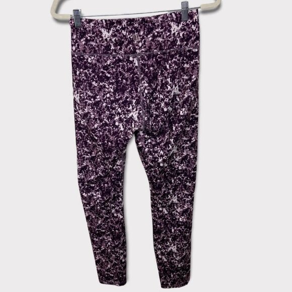Balance Yoga Purple Printed High Waist Leggings Size Large Marble Speckle Yoga L - Picture 4 of 15